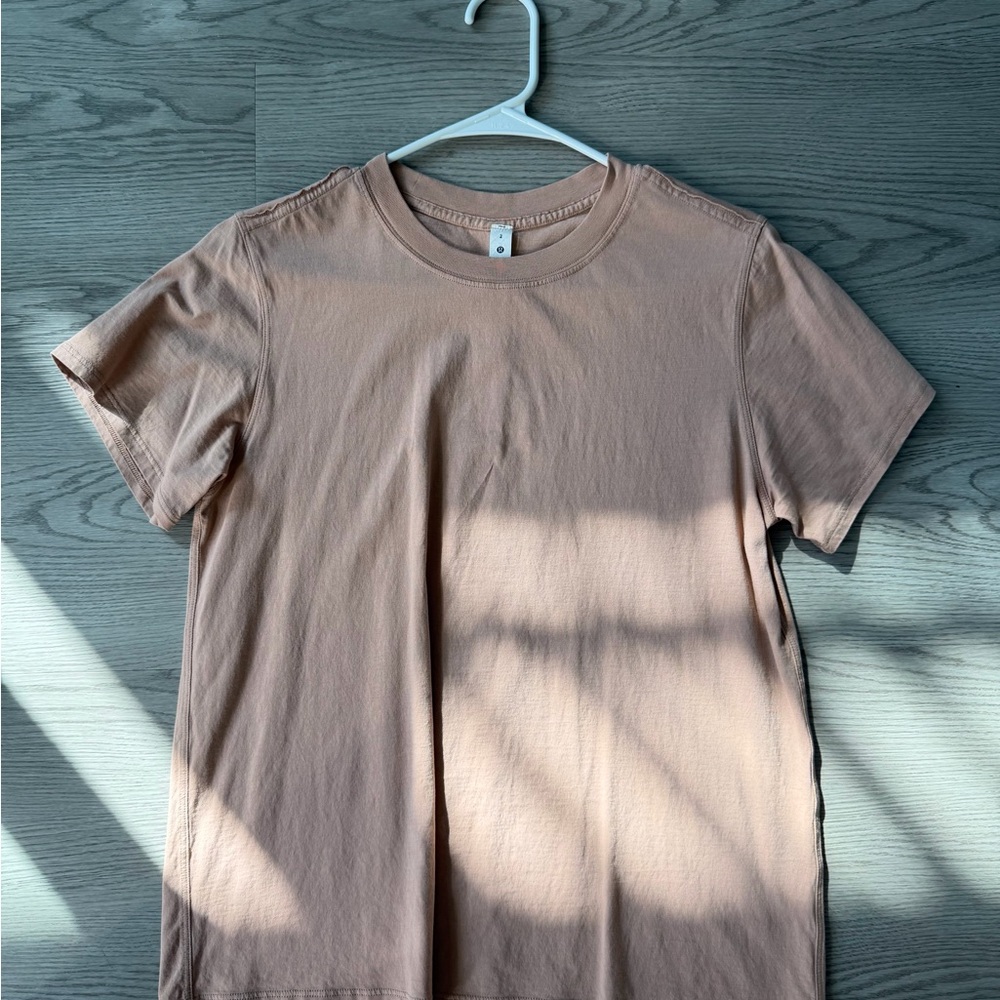 Lululemon All Yours Cotton T-Shirt - Size 2 - Pink Clay